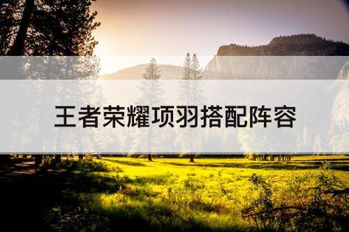 项羽阵容搭配推荐(王者荣耀项羽搭配阵容)