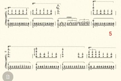 简单的钢琴谱(初学简谱100首)插图6