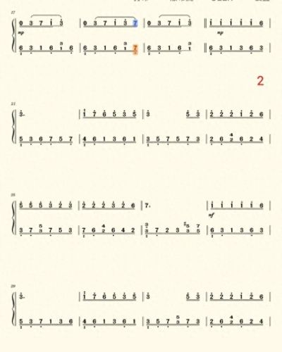简单的钢琴谱(初学简谱100首)插图3