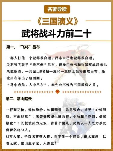 三国英雄榜(一吕二赵三典韦,四关五马六张飞)插图