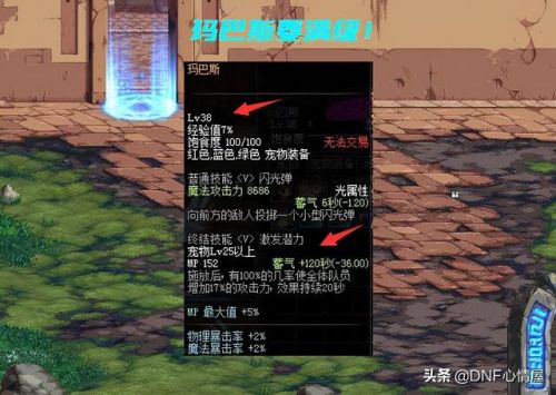 玛巴斯dnf(110级玛巴斯宠物还能用吗)插图