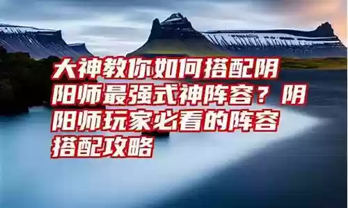 大神玩家的搭配阵容插图
