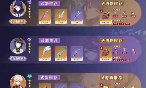雷神钟离深渊阵容搭配插图