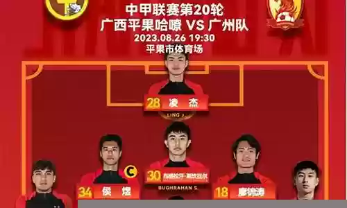 广州队今晚比赛阵容插图
