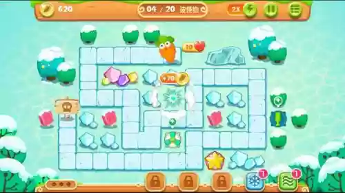 保卫萝卜263关攻略图水晶萝卜插图