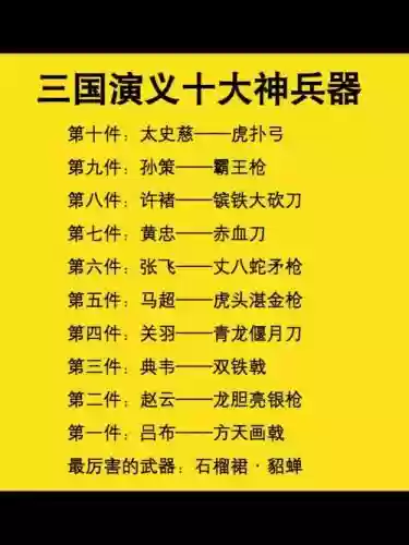 三国中武器的名字叫什么名字插图