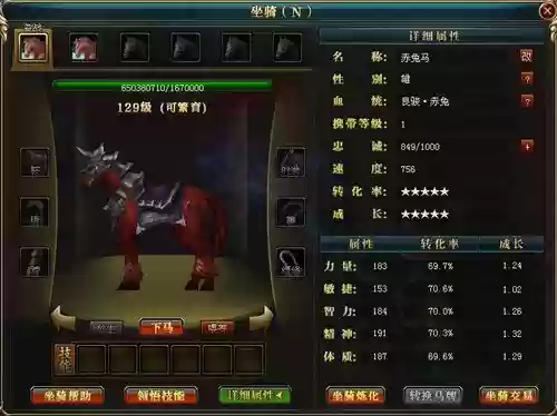 御龙在天坐骑装备升级
