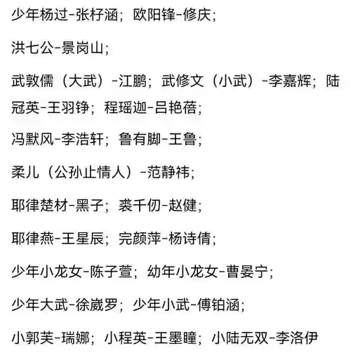 新神雕群侠阵容插图1