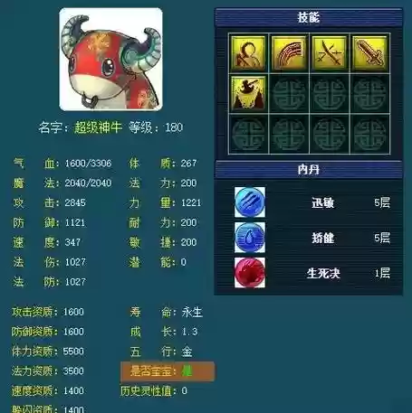 梦幻西游2每只神兽技能点插图1
