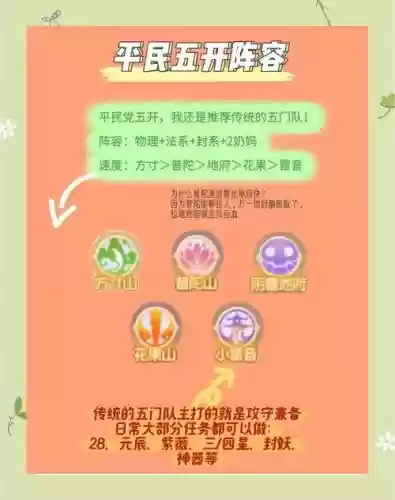梦幻西游5人最佳阵容