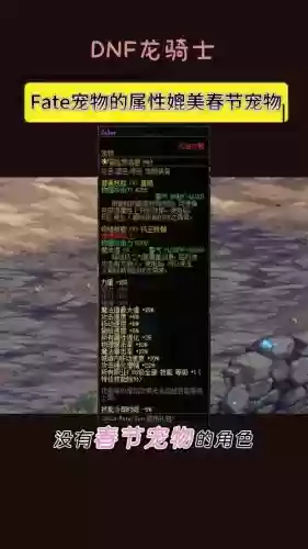 dnf二觉宠物加的技能是什么