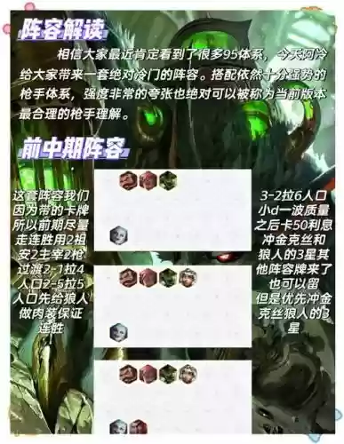 冷门怪兽阵容搭配