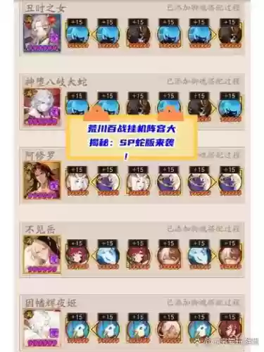 大蛇阵容秘闻插图