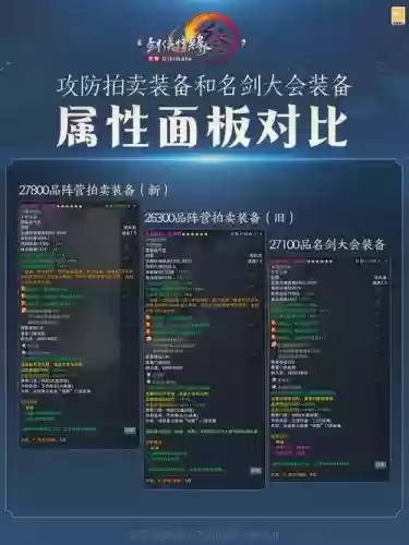 剑网三竞技场换装备属性