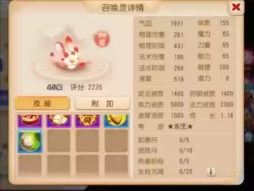 梦幻西游2超级神兔加点插图