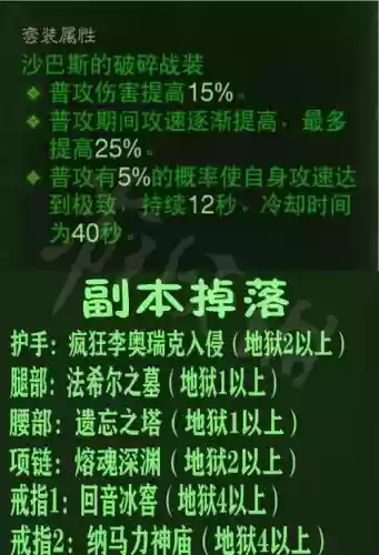 暗黑破坏神3绿色套装攻略，暗黑破坏神3如何快速刷出绿色套装插图